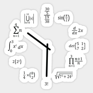 Math Clock Sticker